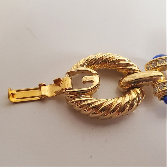 Exceptional & Rare Vintage GIVENCHY Chunky Mogul Jeweled Bracelet - Picture 10 of 10
